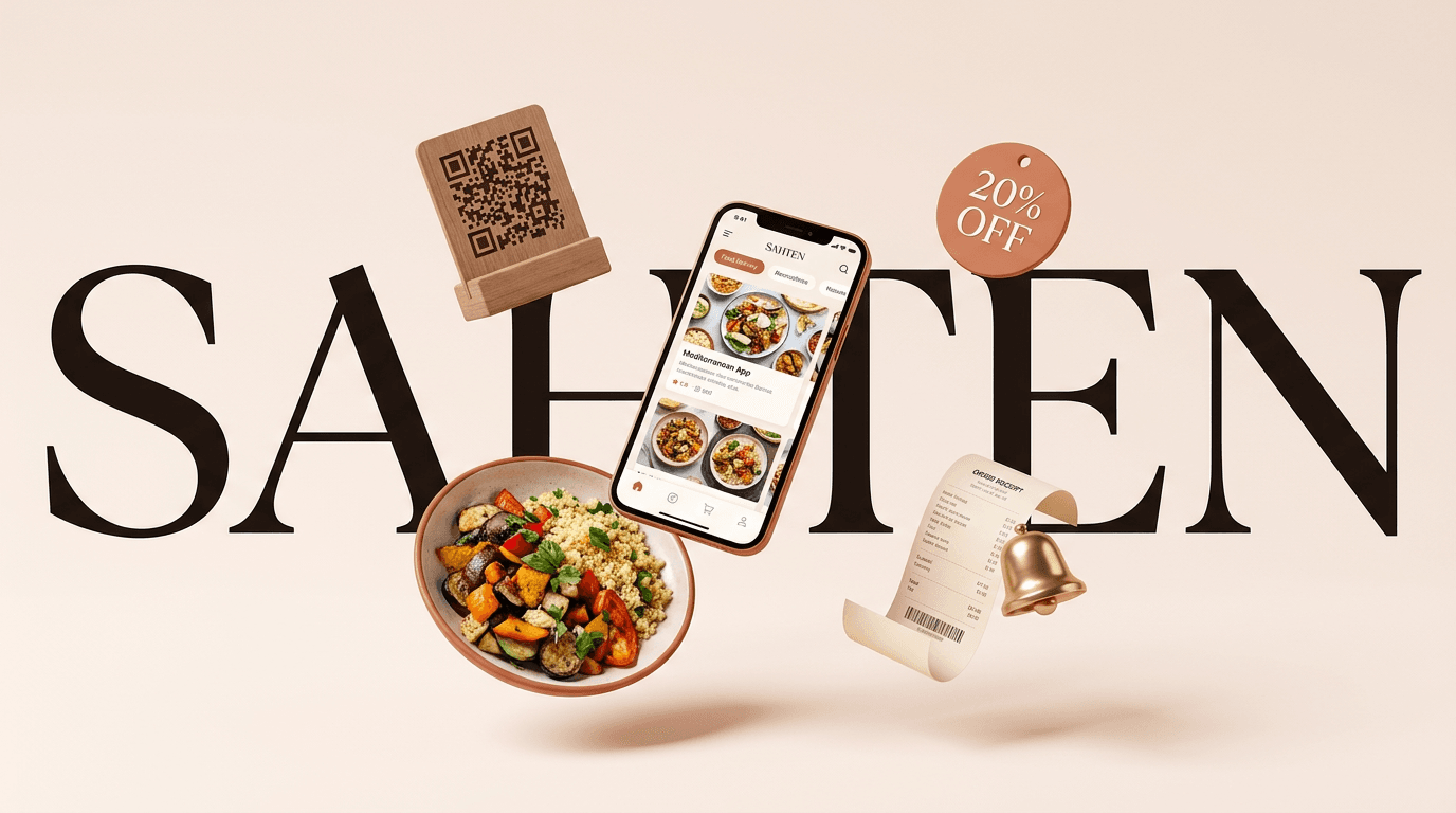 Sahten digital menu shown across restaurant contexts