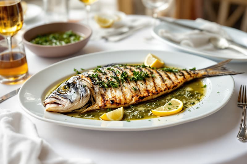 Whole Grilled Branzino