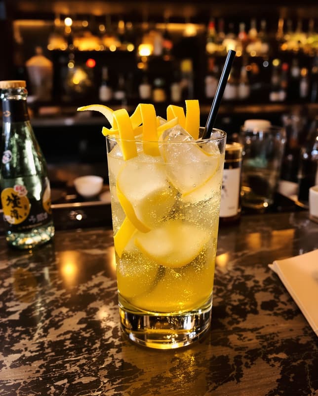 Yuzu Sake Collins